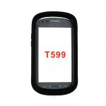 Wholesale Galaxy Exhibit T599 Armor Hybrid Case with Stand (Black-Black)